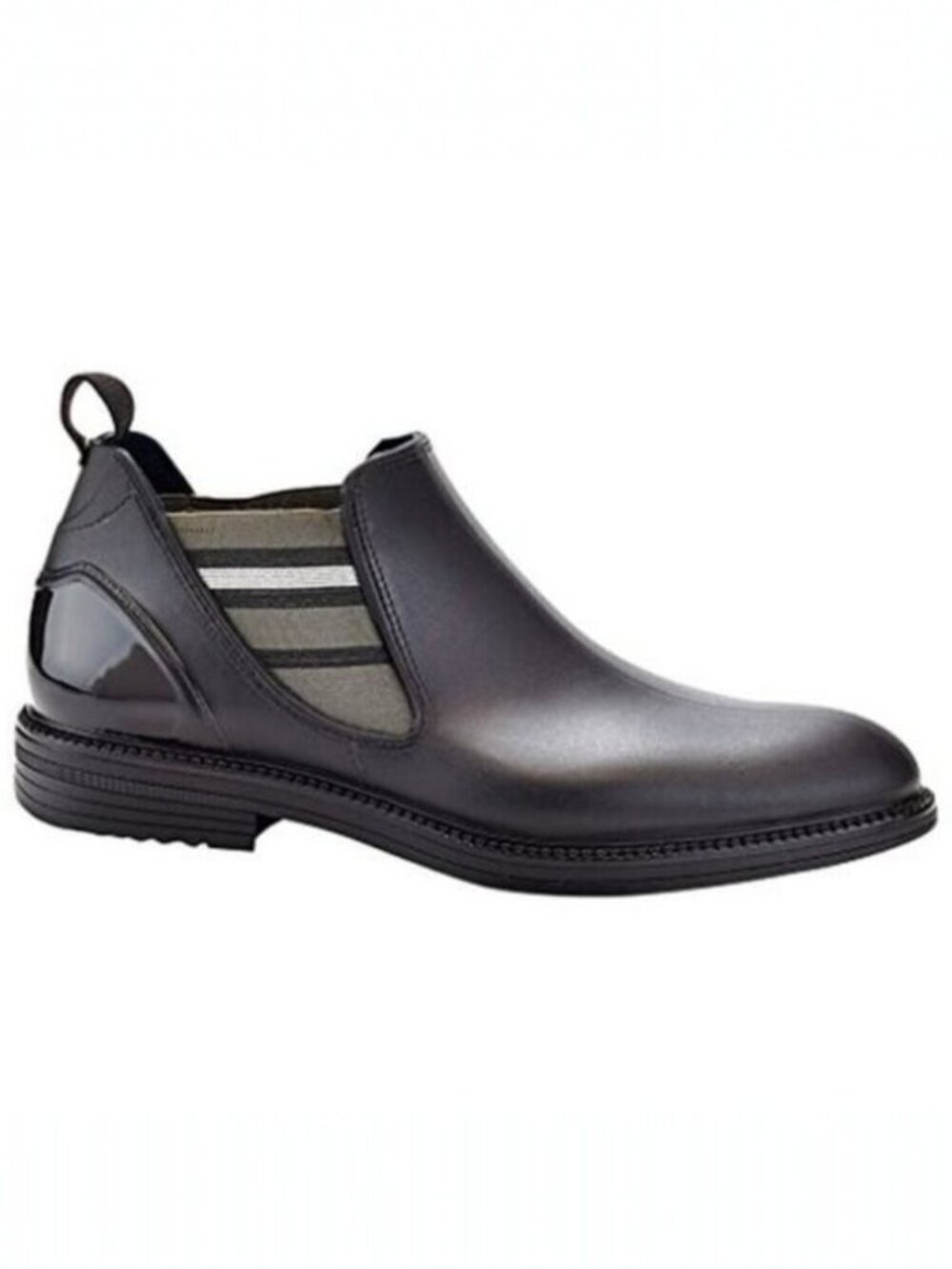 Solo Wolf Two Tone Black Gray Water Resistant Ankle Rain Shoe, Size 7